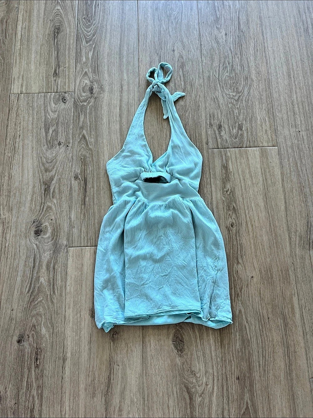 KENDALL & KYLIE Halter Mini Dress in Blue Size Small